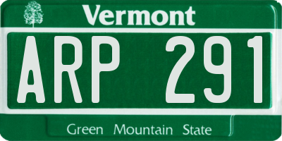 VT license plate ARP291