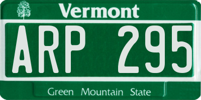 VT license plate ARP295