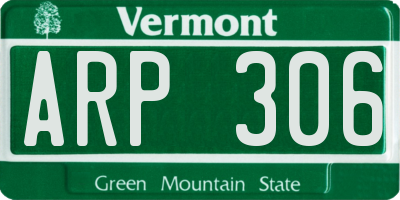 VT license plate ARP306
