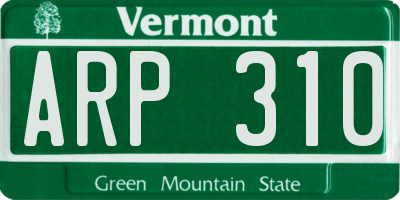 VT license plate ARP310