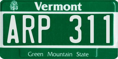 VT license plate ARP311