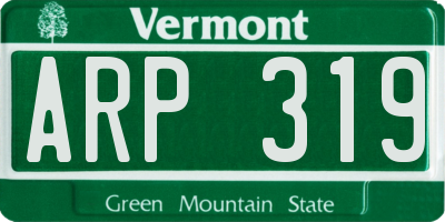 VT license plate ARP319