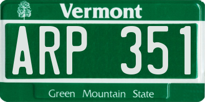 VT license plate ARP351