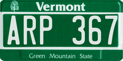 VT license plate ARP367