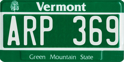 VT license plate ARP369