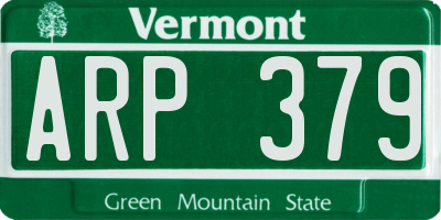 VT license plate ARP379