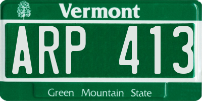 VT license plate ARP413