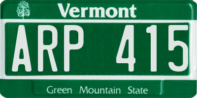 VT license plate ARP415