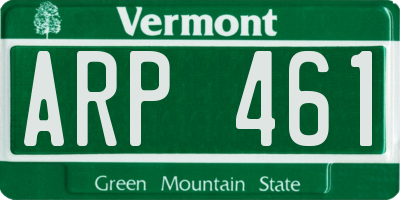 VT license plate ARP461