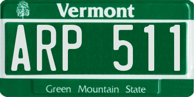 VT license plate ARP511