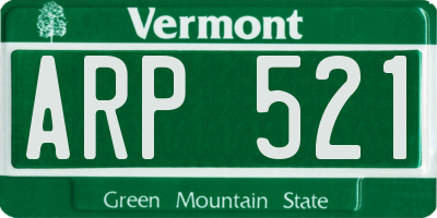 VT license plate ARP521