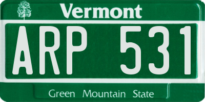 VT license plate ARP531