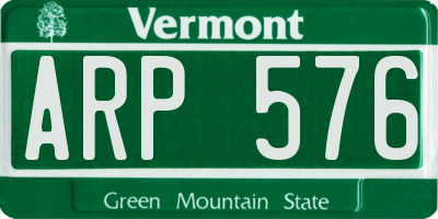 VT license plate ARP576