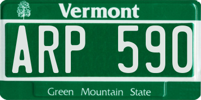 VT license plate ARP590