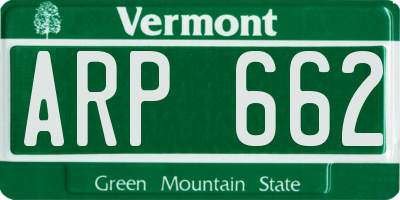 VT license plate ARP662