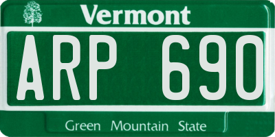 VT license plate ARP690