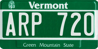 VT license plate ARP720