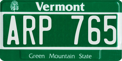 VT license plate ARP765