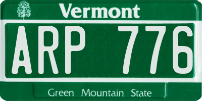 VT license plate ARP776