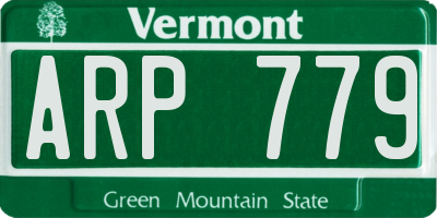 VT license plate ARP779
