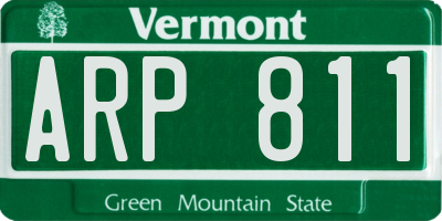 VT license plate ARP811