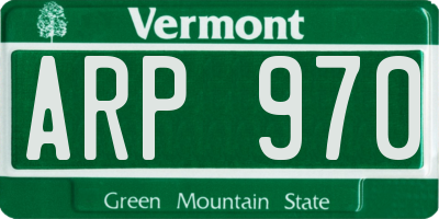 VT license plate ARP970