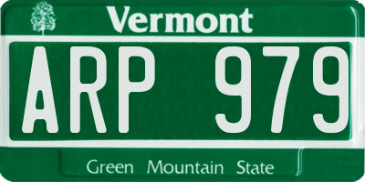 VT license plate ARP979