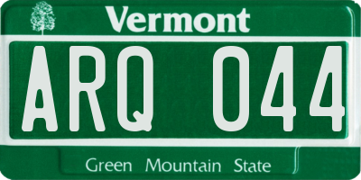 VT license plate ARQ044