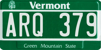 VT license plate ARQ379