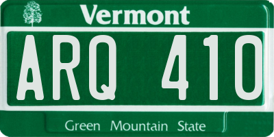 VT license plate ARQ410