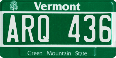 VT license plate ARQ436