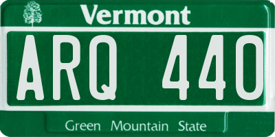 VT license plate ARQ440