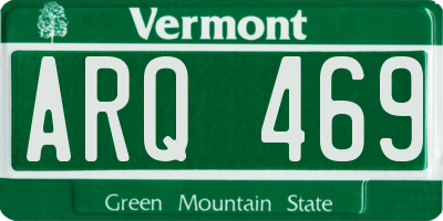 VT license plate ARQ469