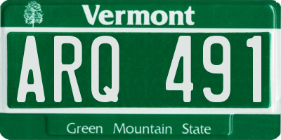 VT license plate ARQ491