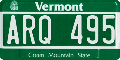 VT license plate ARQ495