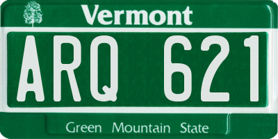 VT license plate ARQ621
