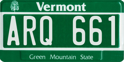 VT license plate ARQ661