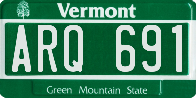 VT license plate ARQ691
