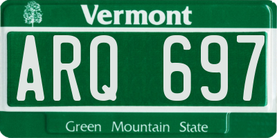 VT license plate ARQ697