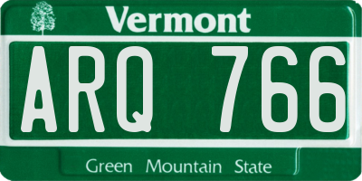 VT license plate ARQ766