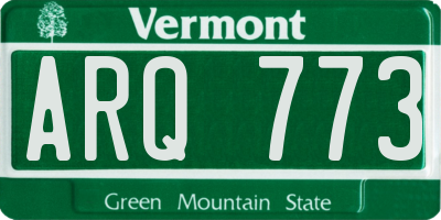 VT license plate ARQ773