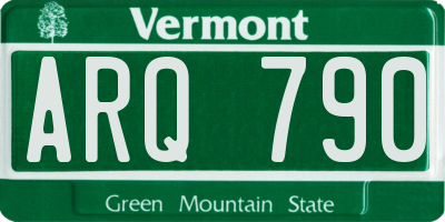 VT license plate ARQ790