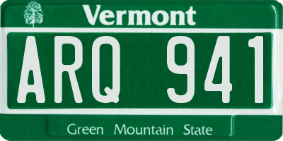 VT license plate ARQ941