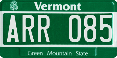 VT license plate ARR085