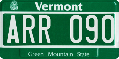 VT license plate ARR090