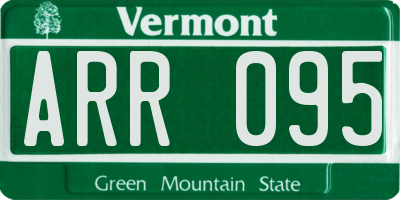 VT license plate ARR095