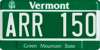 VT license plate ARR150
