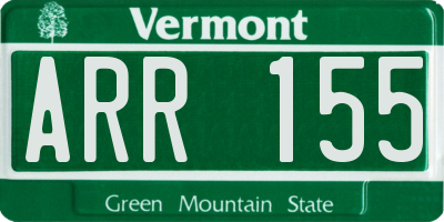 VT license plate ARR155