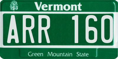 VT license plate ARR160