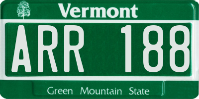 VT license plate ARR188